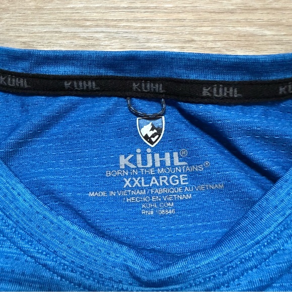 Kuhl Engineered Crew Vibrant Blue Men’s Long Sleeve Tee XXL Hiking Outdoor - Picture 7 of 12